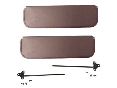 Sunvisor Kit Zinc Brackets/Repro Brown 54-55E