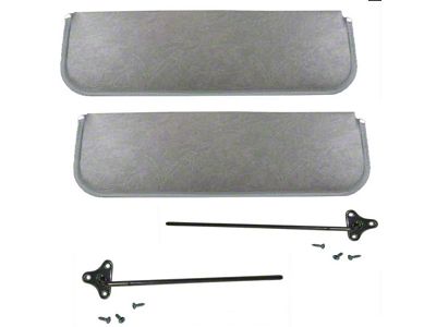 Sunvisor Kit Zinc Brackets/Repro Gray 54-55E