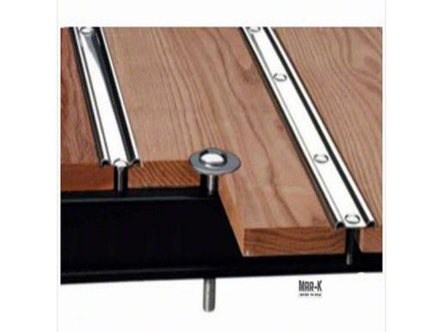 1954-1955 1st Chevy-GMC Bed Floor Kit, Pine with Standard Mounting Holes, Steel Bed Strips and Hidden Fasteners, Longbed 3/4 Ton
