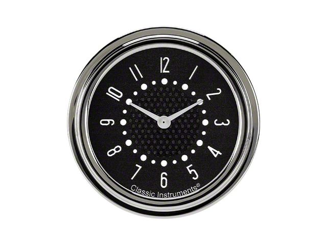 1955-1956 Chevy Classic Instruments Clock Bel Era 3 Black, 2 5/8