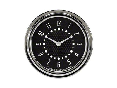 1955-1956 Chevy Classic Instruments Clock Bel Era 3 Black, 2 5/8
