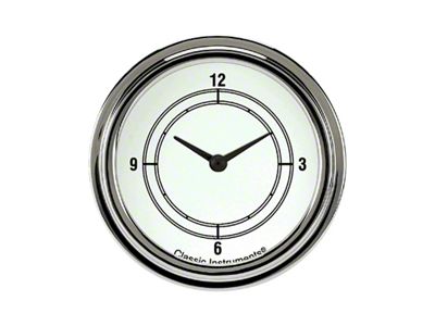 Classic Instruments 1955-1956 Chevy Classic Instruments Clock Classic White, 2 5/8