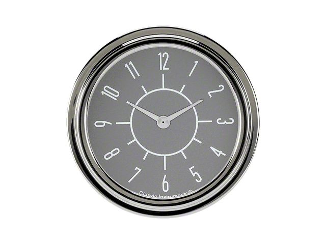 1955-1956 Chevy Classic Instruments Clock Six Pack Gray, 2 5/8