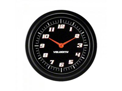 1955-1956 Chevy Classic Instruments Clock Velocity, Black, 2 5/8