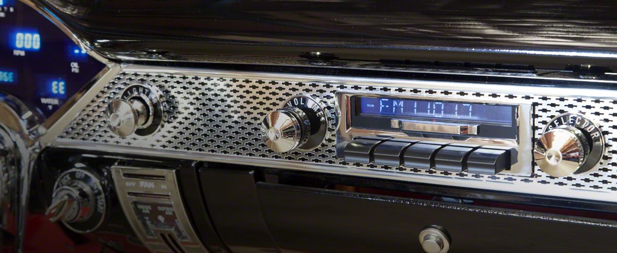 Custom Autosound Ecklers Slidebar Radio, w/Speakers CAM-VECH-6