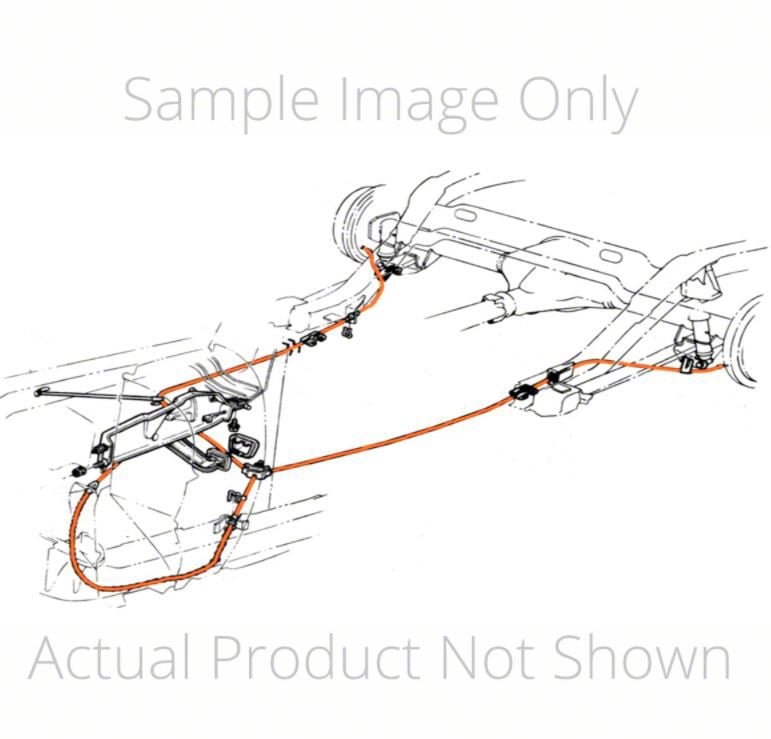 Ecklers Rear Parking Brake Cables; Stainless Steel (5556 Chevrolet/GMC