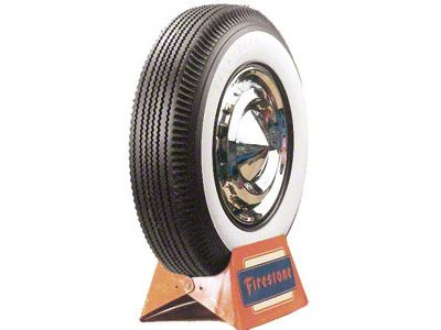 1955-1956 Chevy Tire, 6.70 x 15 w/2-11/16 Wide Whitewall, Firestone