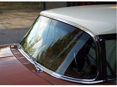 Windshield Smoke Tinted W/ Dark Gray Shade Band, Hardtop, Convertible, & Nomad (55-56 Chevy Bel Air; 55-56 Chevy Nomad)
