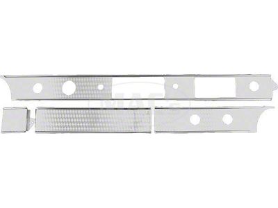 1955-1956 Ford Thunderbird Dash Trim Kit, 4 Pieces, Engine-Turned Aluminum