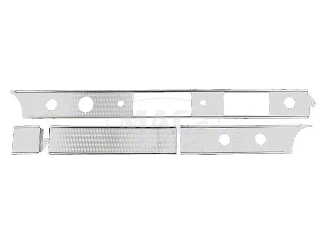 1955-1956 Ford Thunderbird Dash Trim Kit, 4 Pieces, Engine-Turned Aluminum