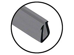 1955-1956 Ford Thunderbird Door Glass Retainer, Rubber (Fits all Ford 2-Doors only)