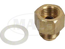 1955-1956 Ford Thunderbird Fuel Line Inlet Fitting, Includes Nylon Gasket, For Holley 4000 Teapot Carb (Fits Ford V8 with two Holley 4000 4 bbl carburetors)