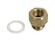 1955-1956 Ford Thunderbird Fuel Line Inlet Fitting, Includes Nylon Gasket, For Holley 4000 Teapot Carb (Fits Ford V8 with two Holley 4000 4 bbl carburetors)