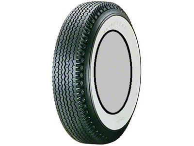 1955-1956 Ford Thunderbird Tire, 670 X 15, 2-11/16 Whitewall, Tubeless, Goodyear Deluxe Super Cushion