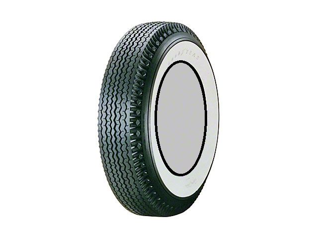1955-1956 Ford Thunderbird Tire, 670 X 15, 2-11/16 Whitewall, Tubeless, Goodyear Deluxe Super Cushion