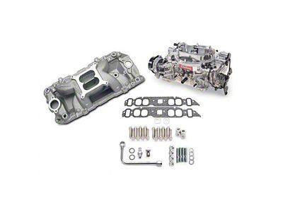 1955-1957 Chevy 2063 Single-Quad RPM Air-Gap Manifold and Carburetor Kit for Oval Port Big Block Chevy