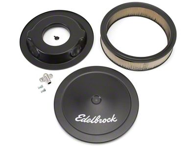 1955-1957 Chevy 1223 Air Cleaner, Steel, Round, 14in, Black