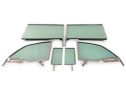 Assembled Side Glass Set; Tinted (55-57 Bel Air 2-Door Hardtop)