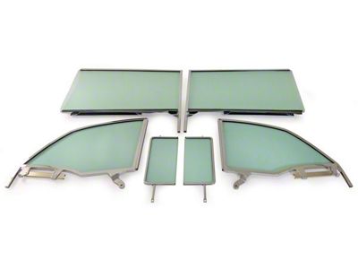 Assembled Side Glass Set; Tinted (55-57 Bel Air 2-Door Hardtop)