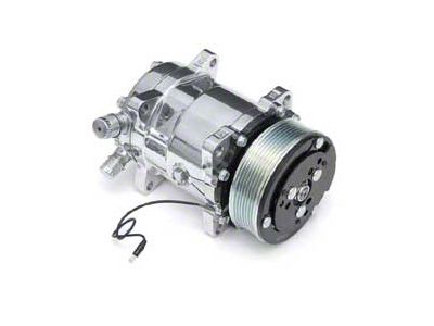 1955-1957 Chevy Air Conditioning Compressor With Serpentine Drive Polished