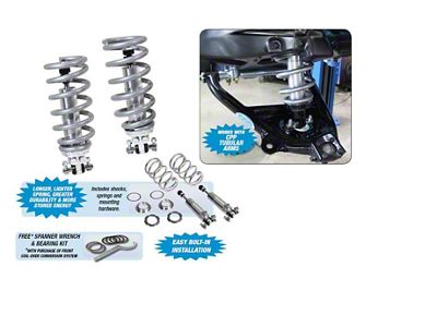 Stage 1 Dual-Adjustable Front Coil-Over Kit; 450 lb. Spring Rate (55-57 150, 210, Bel Air, Nomad)