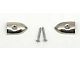 1955-1957 Chevy Convertible Top Rear Outside Welting Stainless Steel Tips (Bel Air Convertible)