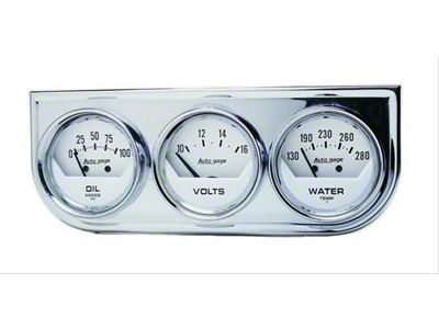 1955-1957 Chevy Gauge Panel, Chrome, 2, Autometer