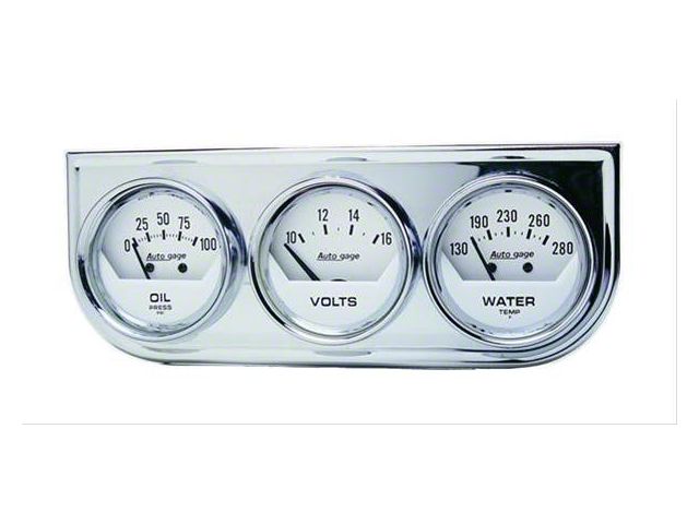 1955-1957 Chevy Gauge Panel, Chrome, 2, Autometer