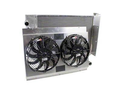 ComboUnit CrossFlow Radiator for LS Engines; 2-Row (55-57 150, 210, Bel Air, Nomad)