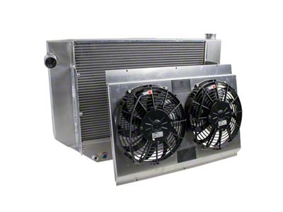 ComboUnit CrossFlow Radiator; 2-Row (55-57 150, 210, Bel Air, Nomad)
