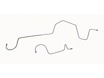 1955-1957 Chevy Rear Housing Brake Lines For Cars With 8 Or 9 FordRear End Stainless Steel