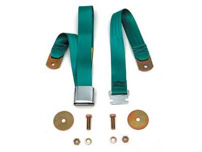 1955-1957 Chevy Seat Belt, Front, Medium Turquoise, 1955-1957