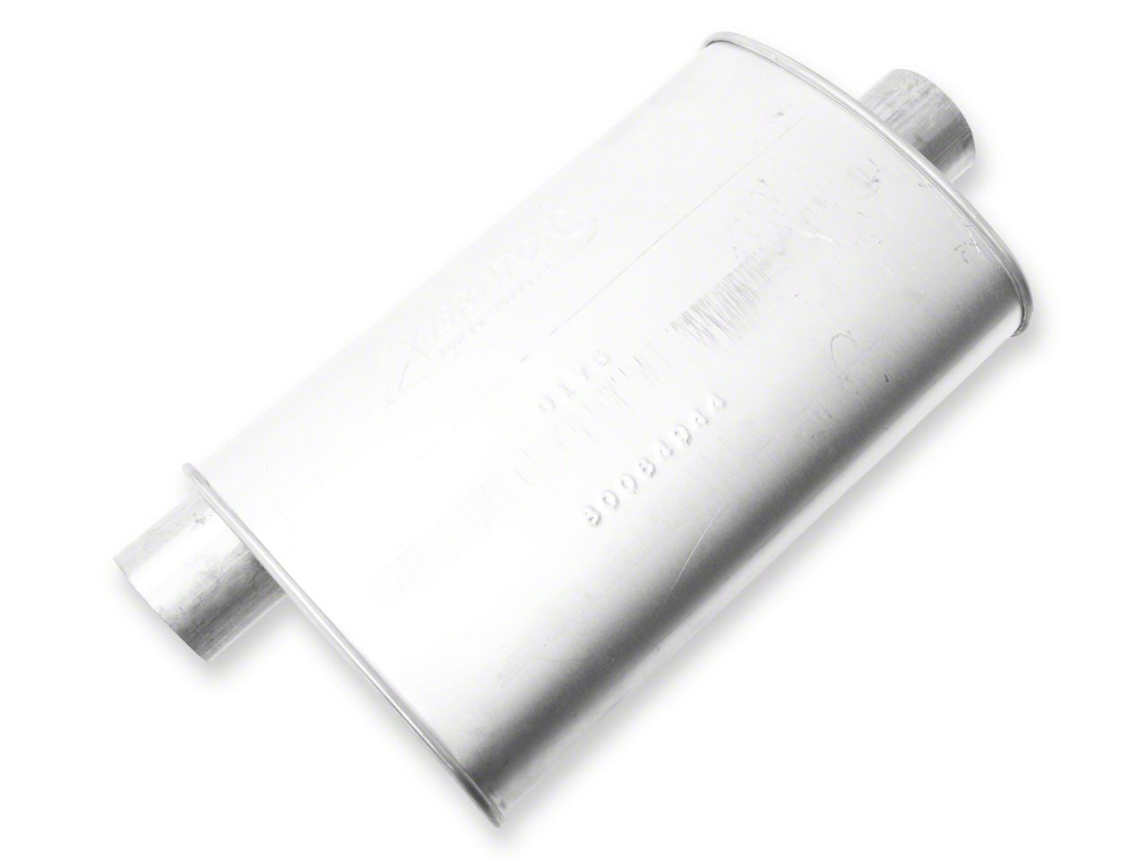 Ecklers Turbo Muffler, Aluminized 2 1/2 Diameter (55-57 Chevy Bel
