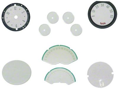 1955-1957 Corvette Instrument Lens Set (Convertible)