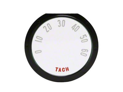 1955-1957 Corvette Tachometer Face, with Numbers, Sold as Each