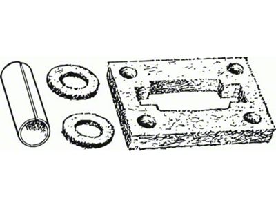 1955-1957 Ford Thunderbird Body To Frame Insulator Kit