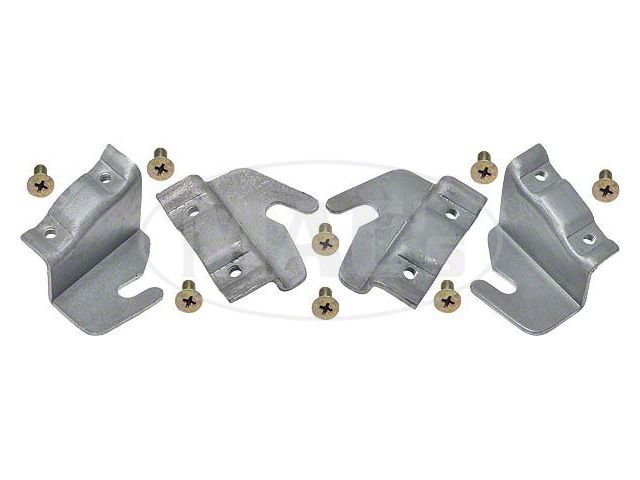 1955-1957 Ford Thunderbird Fender Skirt Bracket Set, 4 Brackets & Mounting Screws