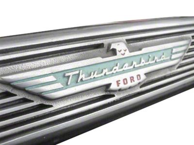 1955-1957 Ford Thunderbird Finned Aluminum Valve Cover with T-Bird Emblem In Center