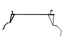 Top Swing Arm Bar Assembly, Without Feet (55-57 Ford Thunderbird)