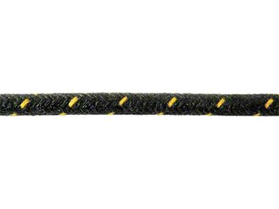 Wire/ 16 Black With Yellow Tracer/ Cloth Covered