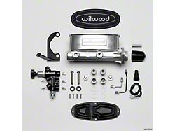 Wilwood Master Cylinder Kit, Tandem, Ball Burnished Aluminum, with Bracket & Valve, 1 1/8 Bore (55-57 Chevy Bel Air; 55-57 Chevy 150; 55-57 Chevy 210; 55-57 Chevy Nomad)