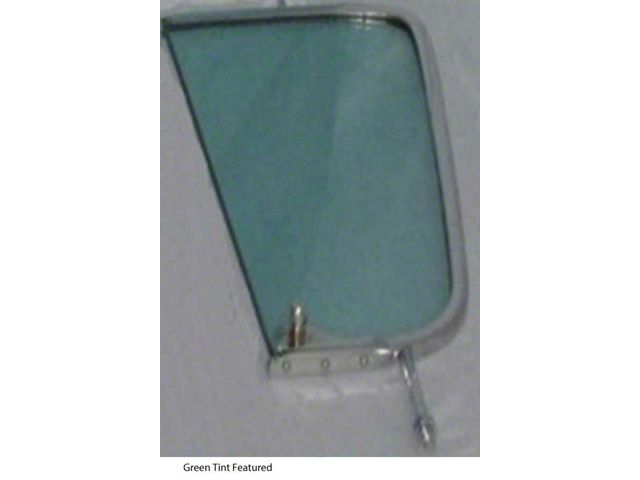 1955-1959 Chevy-GMC Truck Vent Window With Chrome Frame, Green Tint-Right