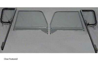 1955-1959 Chevy-GMC Truck Side Window Kit With Assembled Vent Post Assemblies And Door Glasses, Chrome Frames-Clear