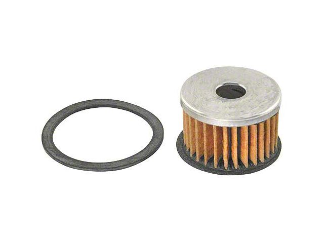 1955-1959 Ford Thunderbird Fuel Filter Element, For In-Line Glass Bowl Fuel Filter, Includes Rubber Gasket, 352 V8