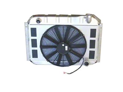 1955-1960 Corvette Aluminum Radiator And Fan Module Assembly (Convertible)