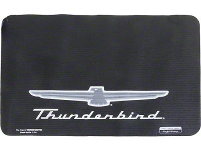 1955-1966 Ford Thunderbird Fender Gripper, Black With And Logo In White