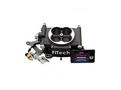 FiTech Fuel Injection Go EFI 4 Power Adder 600HP Self Tuning Fuel Injection System for 4-Barrel Intake Manifold; Matte Black (Universal; Some Adaptation May Be Required)