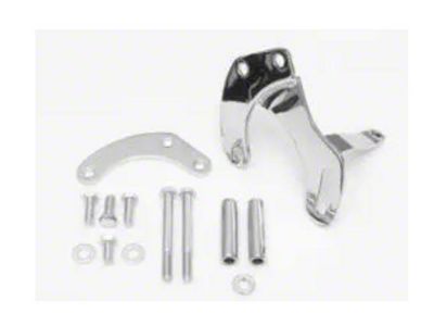 Power Steering Pump Bracket Kit, Sm Blk,Chrm,1963-82