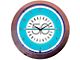 1955-1979 Ford Thunderbird Clock, White Neon, 50th Anniversary Design