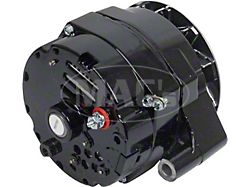 1955-1979 Ford Thunderbird Small Case 1-Wire Alternator with Black Finish, 100 Amp